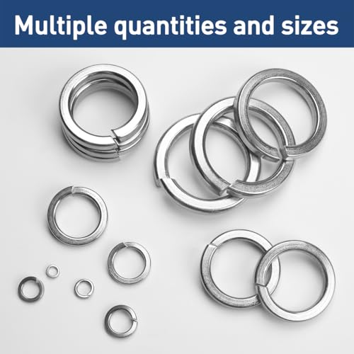 BOUMVID 20 Stück Federringe M5, Federring Form B nach Federring Glatt, 304 Edelstahl DIN 127 A2 V2A Spiralförmige Federscheibe Federscheiben Sprengring Unterlegscheiben