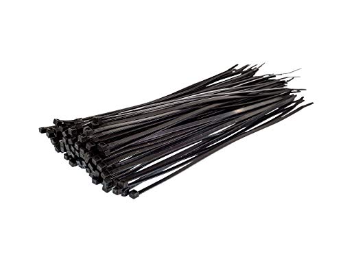 Gtse 12 Inch Black Zip Ties, 100 Pack, 50Lb Strength, Uv Resistant Long Nylon Cable Ties, Self-Locking 12" Tie Wraps #TOP24