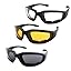 3 Pares de Gafas/Transparente, Amarillo y Fumée