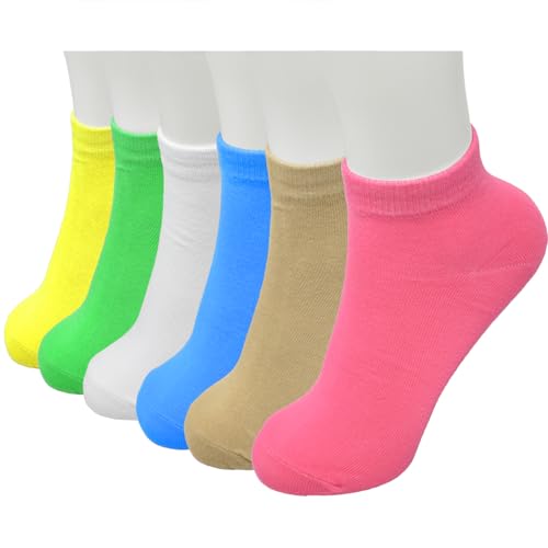 Image of Glory Max 6 Pairs Women Cotton Thin Ankle Low Cut Lightweight Casual Socks