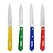 Opinel - Set di 4 Coltelli da Cucina N°112 - Lama in Acciaio Inossidabile di 10 cm - Ideale per la Cucina - Garanzia a Vita - Fabbricazione Francese - Colori Classici