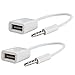 Produktbild Sharplace Aux-Kabel 3,5-mm-Klinke-Stecker auf USB 2.0-Buchse,2pcs