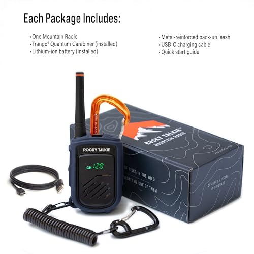 Image of Rocky Talkie Mountain Radio - Long Range Walkie Talkie, FRS Handheld Radio, 4 Day Battery Life, Max Durability, 1 Pack
