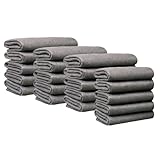 QSZTJJ Paño de Limpieza mágica Espesa, Paño sin Pelusa 5/10/20 Trapos de Limpieza de Vidrio Reutilizables, súper Suaves, de Primera Calidad, sin Rayas, Lavable (Grey,20 PCS)