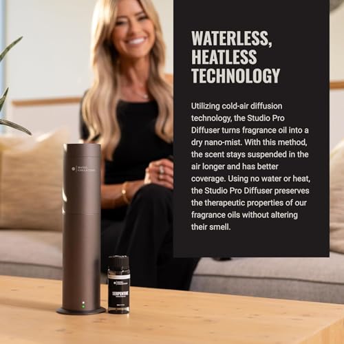 Hotel Collection-Studio Pro Essential Oil Diffuser-600 sq ft Coverage-Cordless & Portable with Remote-Cold-Air Diffusion Technology-Air Freshener-Champagne-Works Exclusively with Pro Pod Bottles