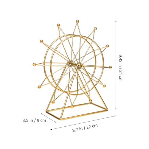 Statue Décorative Ferris Wheel Lurrose Dorée : Cadeau Chic Maison et Bureau - 3