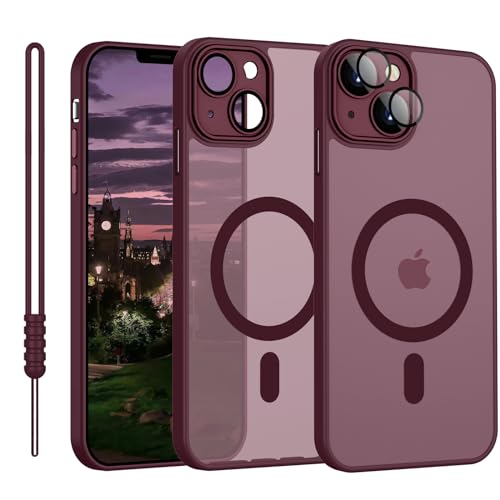 YUANDMI iPhone 13 Hülle Magnetic, Hanyhülle iPhone 13 Magnetisch Leicht Dünn Matte Touch Kameraschutz, Kratzfeste Anti-G...