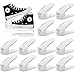 BIGLUFU Lot de 12 Support à Chaussures Réglables,Empiler Les Chaussures,Organiseur de Chaussures,Economie d'Espace à Chaussures Support Rack Plastique, Expédier par Amazon1-2 Jours