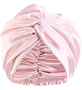 KAAHYNNO Adjustable Stain Silk Sleeping Bonnet for Women Men, Curly Hair Braid Wrap Night Cap Tie...
