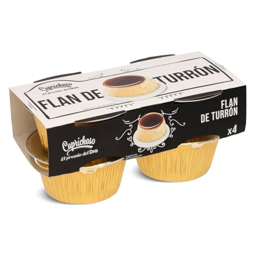 DIA CAPRICHOSO flan de turrón pack 4 x 100 gr