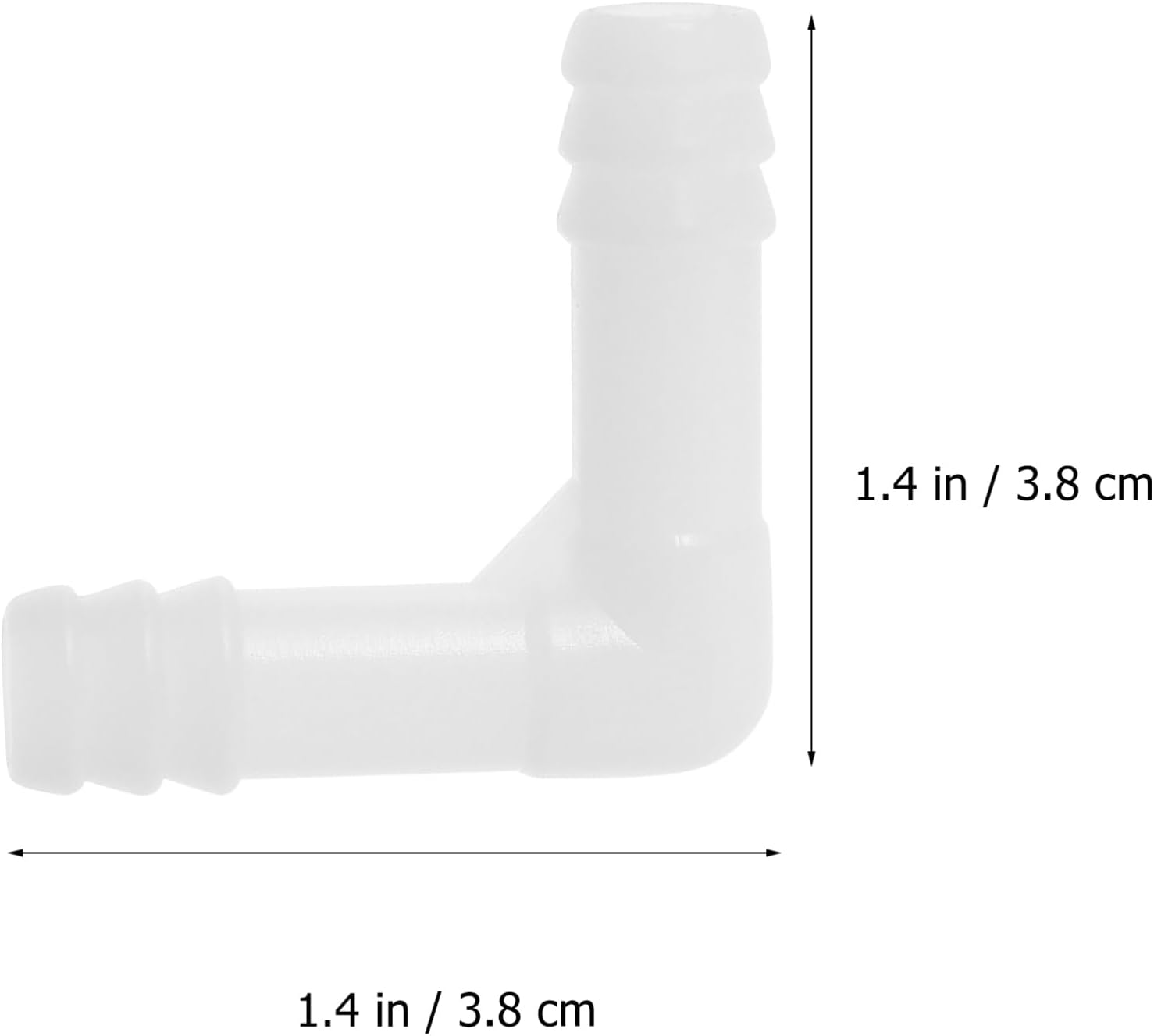 10Pcs Elbows Right Angle Fittings High Pressure Resistant Barbs for Water Gas Tubing Smooth Inner Wall for Home Restaurant Hotel Use