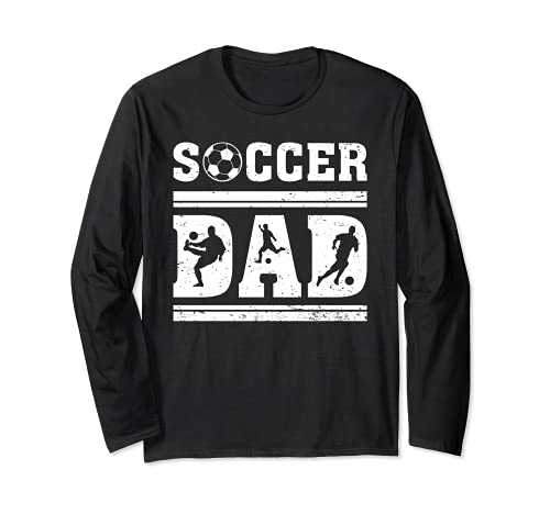 Soccer Sports Lover Soccer Dad Father's Day Long Sleeve T-Shirt, Black