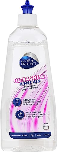 CARE+PROTECT Ultra Shine Liquide de rinçage universel pour lave-vaisselle - Efficace sur les taches et les auréoles - Aide à un séchage plus rapide - 500 ml