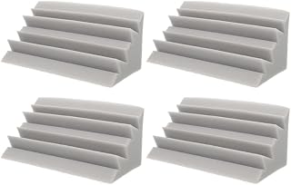 Toddmomy 4Pcs Bass Traps, Acoustic Foam Corner Panels, 9.4" x 4.7" x 4.7" Sound Proof Acoustic Treatment Panel, Low Frequency Sound Absorber for Studio, Home, Theater