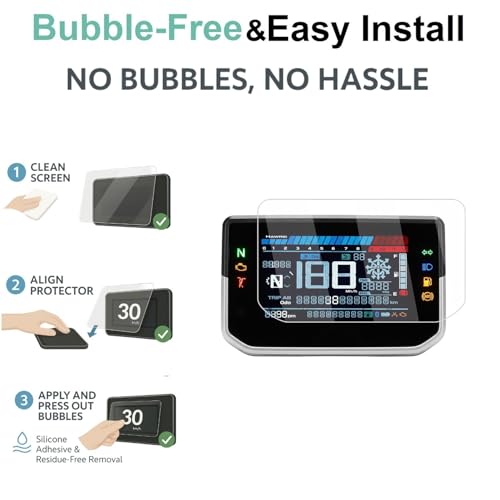 Image of Wisely Pack 2 - Screen Guard for NEW HERO XTREME 125R & 160R (2025-26) Bike - TFT Display Digital Meter Protector - HD Clear, Full Cover - Easy Installation Kit - Xtreme125R Instrument Cluster Accessories