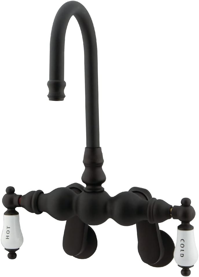 Kingston Brass CC85T5 Vintage Leg Tub Filler with Wall Angle Arm, Oil Rubbed Bronze