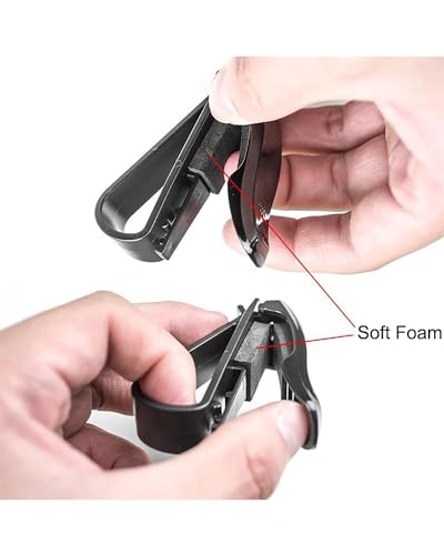 Clip pour lunettes de soleil anti-rayures attache multifonction portable rouge - 4