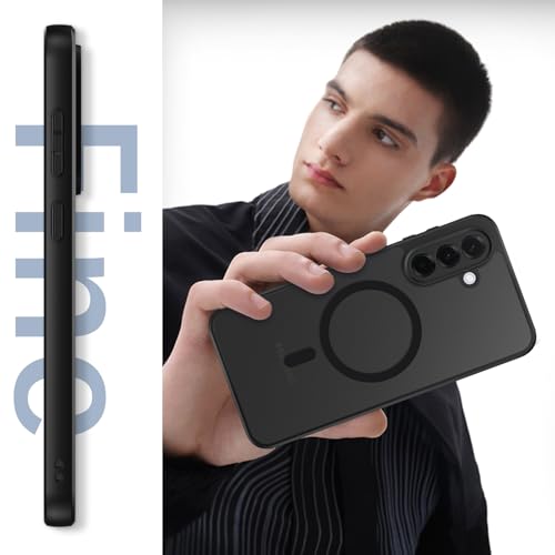 Image of BENTOBEN for Samsung Galaxy A56 Case Anti-Yellow Anti-Fingerprint Anti-Scratch Shockproof Bumper Case, Frost Black