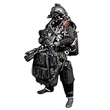 Pipigirl 1/6 Scale 12Inch Special Forces Action Figure Swat Team Flexible Soldier Figure Model,Kids Adults-Seal Night Diving Ghost, Accessories Collection Military Toys