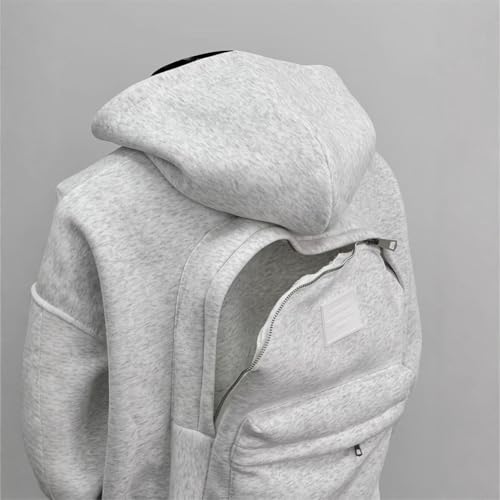 Backpack Hoodie Zipper Cardigan Sweatshirt Creative Hoodies Cardigan Lightweight with Pockets3