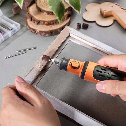 Cordless Rotary Tool Kit, 8V 5-Speed Rechargeable USB Power Tool with 79 Accessories - Multipurpose for Sanding, Polishing, Drilling, Etching, Engraving & DIY Crafts - Image 5