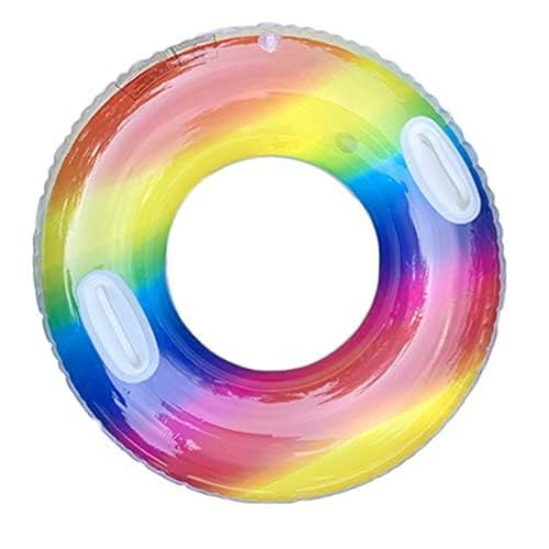 Jinmoioy 浮き輪 子供用 浮き具 フロート ハンドル付き 60cm 70cm スイミング 男の子 女の子 水遊び プール O型 お風呂 ビーチ 水泳用品 夏休み 旅行 アウトドア 暑さ対策 おもちゃ (70 外径60cm、内径26cm)