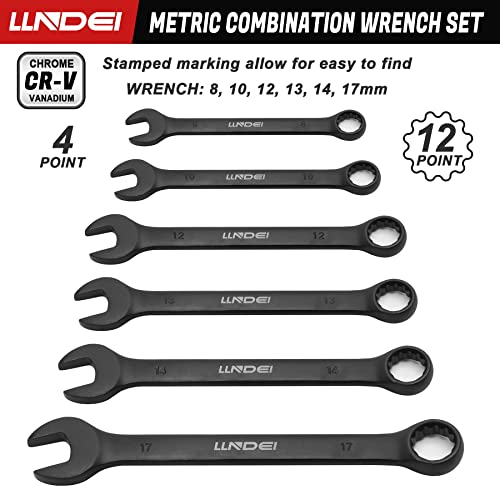 Llndei Mechanic Tool Kits,1/2" Drive Impact Socket Wrench Set,6 Point Deep Sockets/Lug Nut Flip Sockets,66Pcs,Metric,12-Point Combination Wrench For Automotive,Truck,Car,Garage,Household #TOP4
