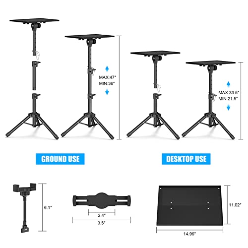 Wphold Projector Stand, Outdoor Projector Stand Tripod, Laptop Tripod Stand Adjustable Height 22 To 46 Inch, Projector Tripod Stand For Office, Home, Stage Or Studio #TOP5