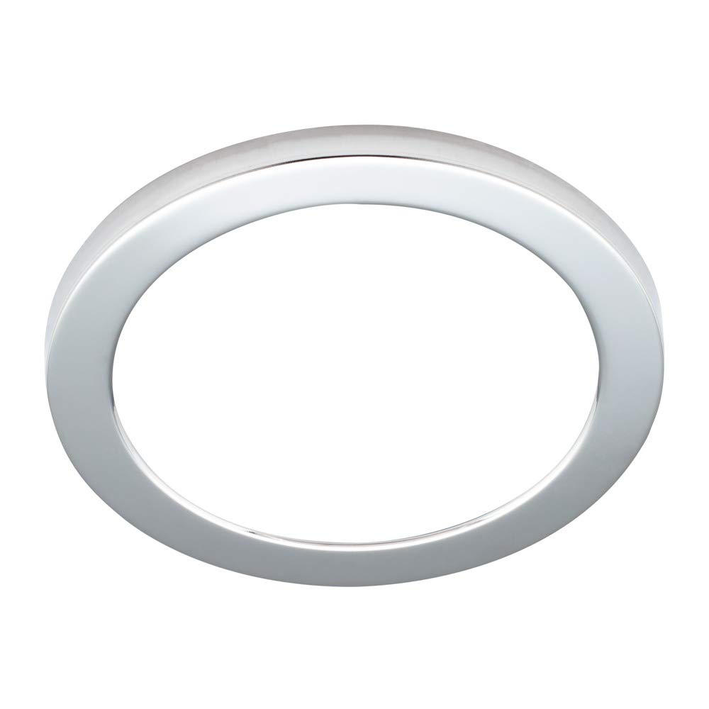 Litecraft Chrome, White Darly Flush Ceiling Or Wall Light Integrated Led - (18 Watt, Polished Chrome)
