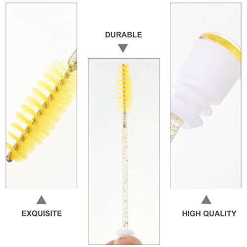 Lurrose 15Pcs Mulheres Rímel Escovas de Rímel Descartáveis ??Varinhas de Strass Extensão de Cílios E