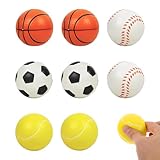 UYVPAER Antistressball, 8 Knautschbälle Set, Stressball Für Erwachsene Und Kinder, 5 Cm Knetball Für Hände Therapie, Anti Stress Bälle Zur Entspannung