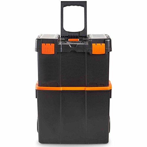 VonHaus Tool Box on Wheels - Wheeled Tool Box with Stackable Boxes for Easy Organisation - 3-Pack Secure Rolling Storage Boxes, Lockable Cover and Removable Tray with Wheels 4 VonHaus Tool Box on Wheels - Wheeled Tool Box with Stackable Boxes for Easy Organisation - 3-Pack Secure Rolling Storage Boxes, Lockable Cover and Removable Tray with Wheels - Image 4