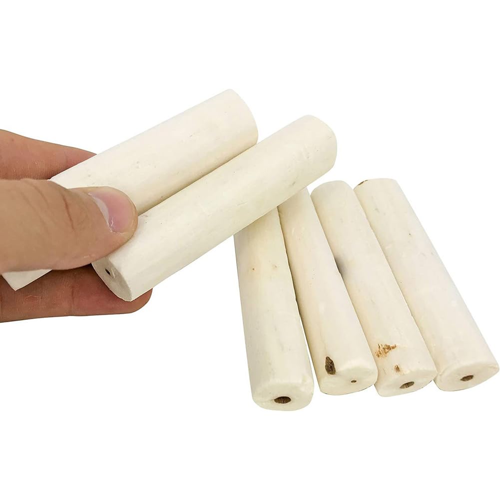 Glorlliant 10Pcs Bird Parrot Chewing Toy, 13cm Natural Edible Root Stem Sola Wood Stick Cage Foraging Shredder Toys for Birds Parrots Parroket Cockatiels Canary - Image 4