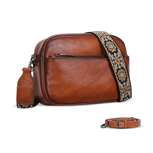 Image of Iswee Genuine Leather Purses for Women Shoulder Handbags Designer Hobo Crossbody Purse Top Handle Purse
