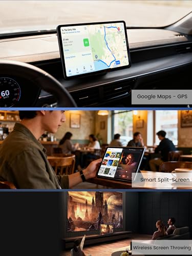 Image of Android Tablet 12 Inch, Tablets Octa-Core T7255, Large Android Tablet with 2K Display, 20W Fast Charger & Case, 20GB RAM 256GB ROM 1TB Expand, 8000mAh, Dual-Band WiFi, GMS Widevine L1, Metal, Grey