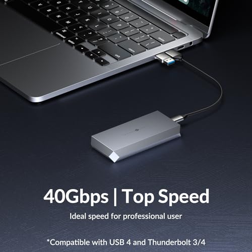 Caja externa NVME M.2 SSD 40 Gbps Aluminio miniatura 2