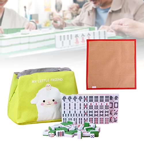 Mini Mahjong Juego de Fichas Tradicional Verde miniatura 6