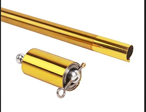 Miniatura 2 de BULINGNA Varita mágica de metal extensible de acero inoxidable para espectáculo de escenario mago, accesorios de truco de magia (oro, 3.6 ft)