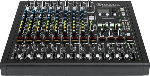 Mackie Onyx12 12-Kanal Premium Analogmischpult mit Multi-Track USB