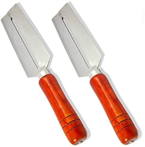 Aikoi Stainless Steel Blade Wooden Handle Chinese Kitchen Tool Multi Usage Fruit Peeler Sugarcane Skin Peeling Tool