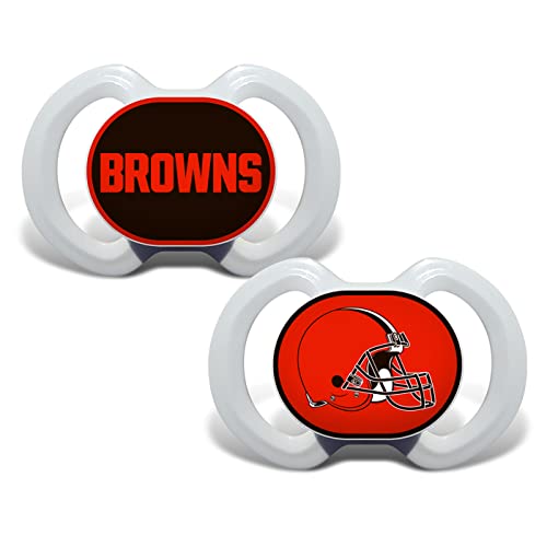Baby Fanatic Pacifier 2-Pack - NFL Cleveland Browns - Officially Licensed League Gear