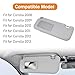 Panwarmoll Driver Left Side Sun Visor Gray Fit for Toyota Corolla 2008 2009 2010 2011 2012 2013 Replace # 74320-02711-E0 7432002711E0