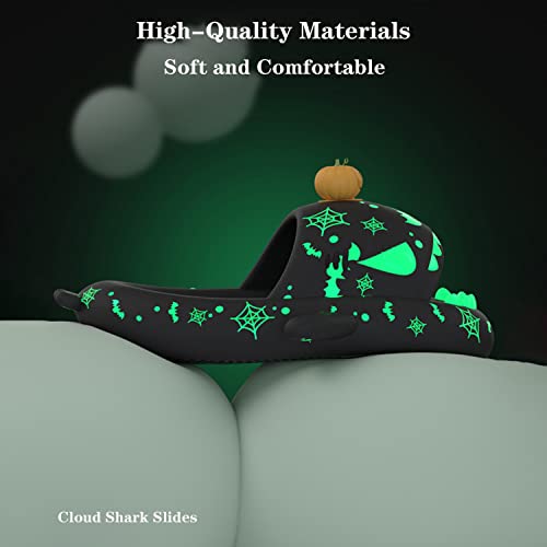 Jfxgjuv Angler Fish Slides Glow in The Dark Shark Slippers Glow in The Dark Shark Cloud Slides Galaxy Shark Slides 3D Cartoon Halloween Christmas Shark Slides Slippers3