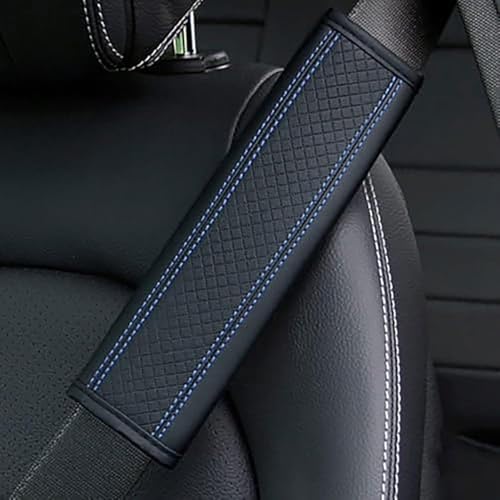 GAMVETQF 2Piezas Protector Cinturon Coche, para Fiat Toro Ulysse UNO Viaggio Topolino Freemont Panda Protegen Hombro Cuello Almohadillas cinturón de Seguridad Coche,E