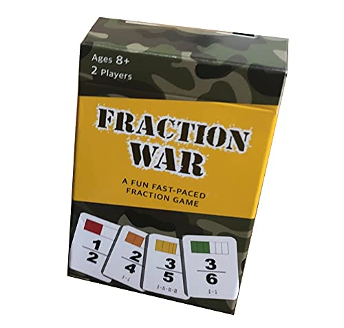 Fraction War Math Game - Fun Math Game To Learn, Compare And Simplify Fractions For 2Nd Grade, 3Rd Grade, 4Th Grade, 5Th Grade (1 Pack) (Standard Edition) #TOP1