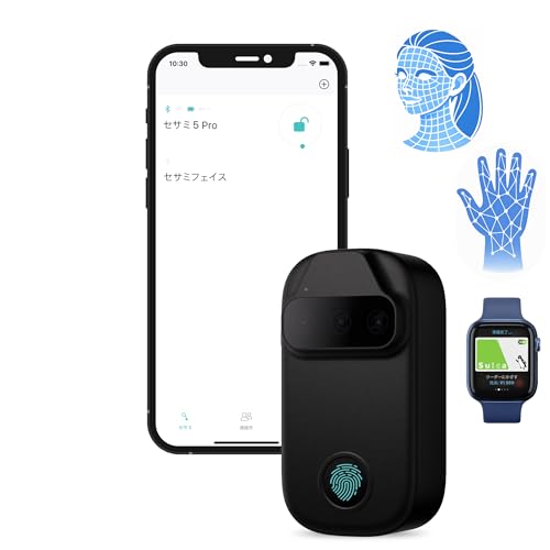 CANDY HOUSE Sesame Face, Smart Lock, Biometric Face & Palm Recognition, Fingerprint, NFC Card, Bluetooth Keyless Entry Door Lock for Front Door, Home, Airbnb, Vacation Rental