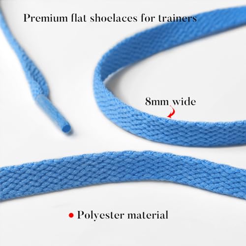 Image of Stepace [2 Pairs Flat Shoe Laces for Sneakers 30 inch-72 inch Length 26 Color Shoelaces