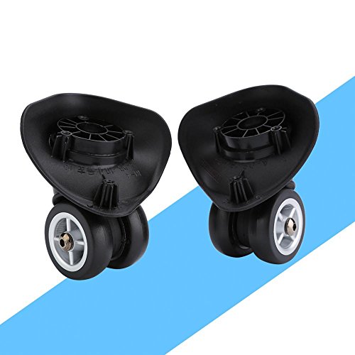 VGEBY1 Rodas de mala, rodas giratórias de bagagem, rodas de PVC universais, Preto