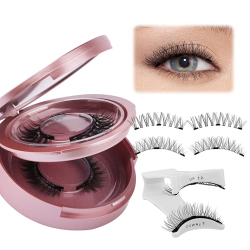 Pestañas Postizas Magneticas 2 Pares Pestañas Magnéticas con Aplicador Aspecto Natural Kit de Pestañas Magnéticas no Necesita Pegamento Magnetic Eyelashes(Y1+Y3)