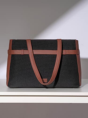 Image of ZOUK Urban Escape Bag | Stylish Vegan with Laptop Compartment, Trolley Sleeve & Anti-Theft Pocket |